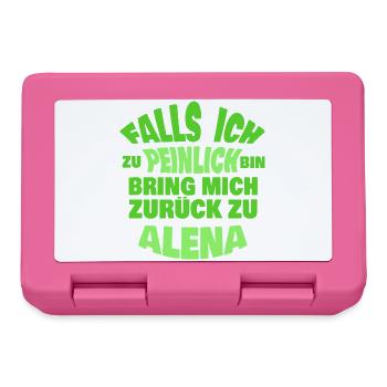 Geschenk für Alena - Brotdose - Pink - Vorne