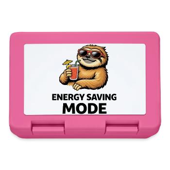Energiesparmodus Faultier: Lustiges Zitat - Brotdose - Pink - Vorne