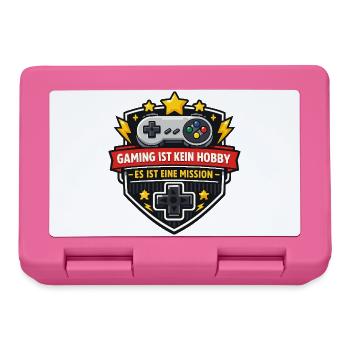 Gaming ist keine Hobby – Mission - Brotdose - Pink - Vorne