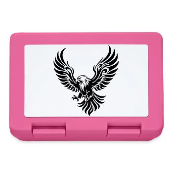 Aigle puissant aux ailes déployées - Boîte à goûter - rose - Devant