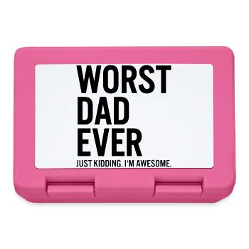 Worst Dad Ever Just Kidding Shirt - Lunchbox - pink - Front
