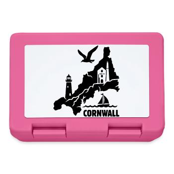 Cornwall Silhouette England - Lunchbox - pink - Front