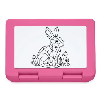 Kristall Hase zum ausmalen - Brotdose - Pink - Vorne