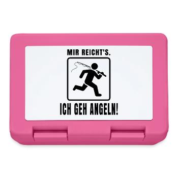 Angeln Spruch – Mir reicht's, ich geh angeln - Brotdose - Pink - Vorne
