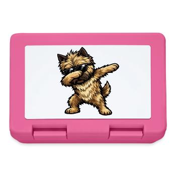 Dabbing Cairn Terrier in Comic Style - Lunchbox - pink - Front