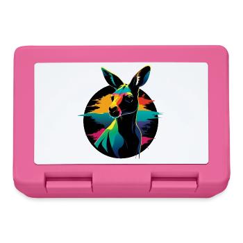 Kangaroo Portrait - Lunchbox - pink - Front