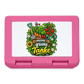 Meine grüne Tanke mein Garten - Brotdose - Pink - Vorne