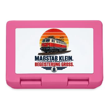 Modelleisenbahn Maßstab klein Begeisterung Groß  - Brotdose - Pink - Vorne