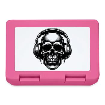 Skull mit Headset - Brotdose - Pink - Vorne