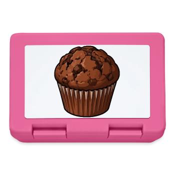 Schoko Muffin Illustration - Brotdose - Pink - Vorne