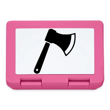Axt Beil Holzfäller Geschenk  - Brotdose - Pink - Vorne