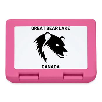 Great Bear Lake Silhouette Design Urlaub in Kanada - Brotdose - Pink - Vorne