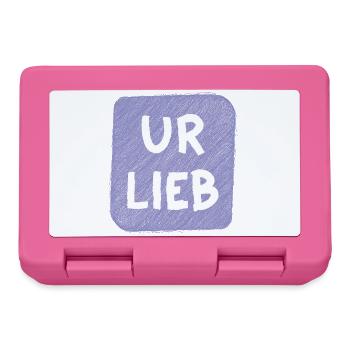 UR LIEB – Süßer Babyspruch zur Geburt Österreich - Brotdose - Pink - Vorne
