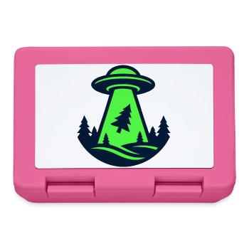 Ufo Wald Entfuehrung Grafik - Brotdose - Pink - Vorne