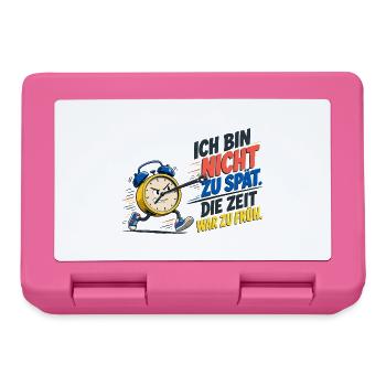 Lustiger Spruch – Morgenmuffel - Brotdose - Pink - Vorne