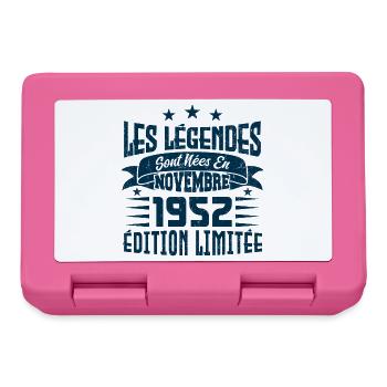 les légendes sont nées en novembre 1952, Cadeau. - Boîte à goûter - rose - Devant