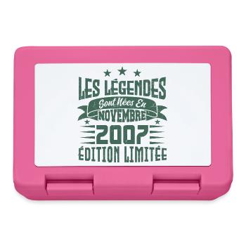 les légendes sont nées en novembre 2007, Cadeau. - Boîte à goûter - rose - Devant