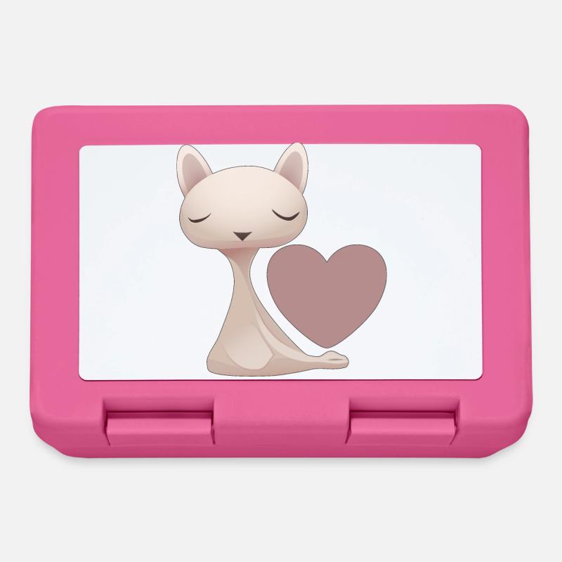 Amour cœur de chat - Boîte à goûter - rose