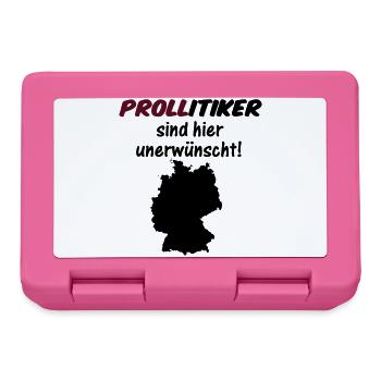 PROLLitiker Politik Politiker Wahl Partei Geschenk - Brotdose - Pink - Vorne