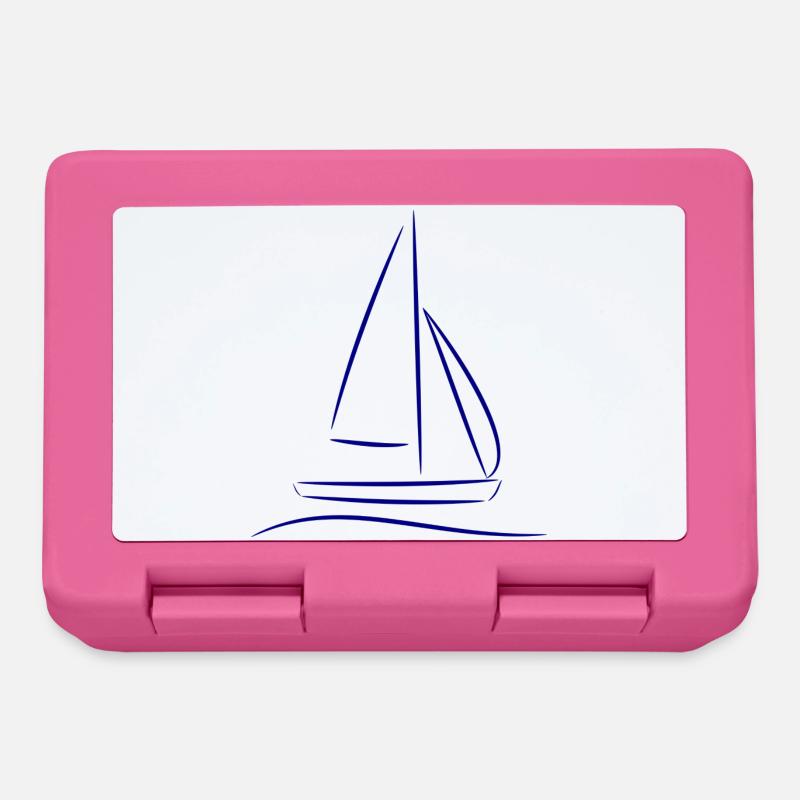 Silhouette de voilier – Maritime Design Bleu - Boîte à goûter - rose