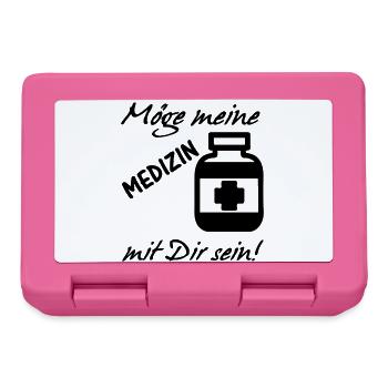 Meine Medizin Gesundheit, Arzt, Sprüche,Geschenk - Brotdose - Pink - Vorne