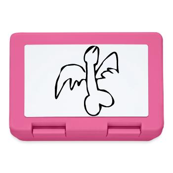 flying flying penis cock exit-shirt - Lunchbox - pink - Front
