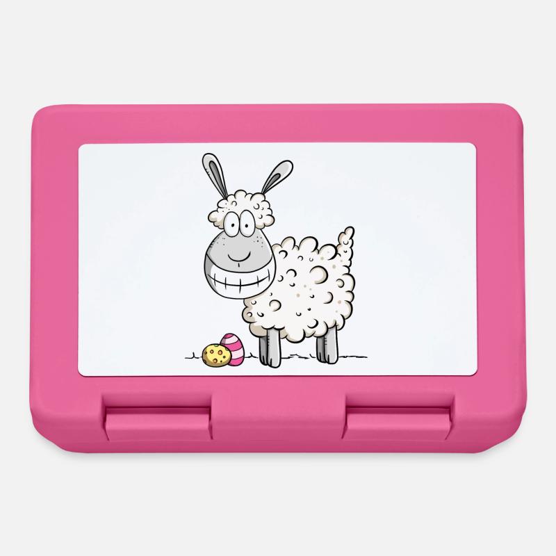 Frohe Ostern Schaf I Ostergeschenk Ostermotiv Fun - Brotdose - Pink