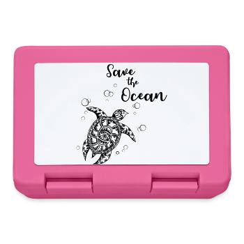 Save the Ocean - Turtle - Lunchbox - pink - Front