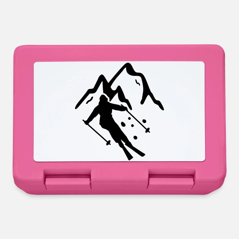 Skifahren - Brotdose - Pink