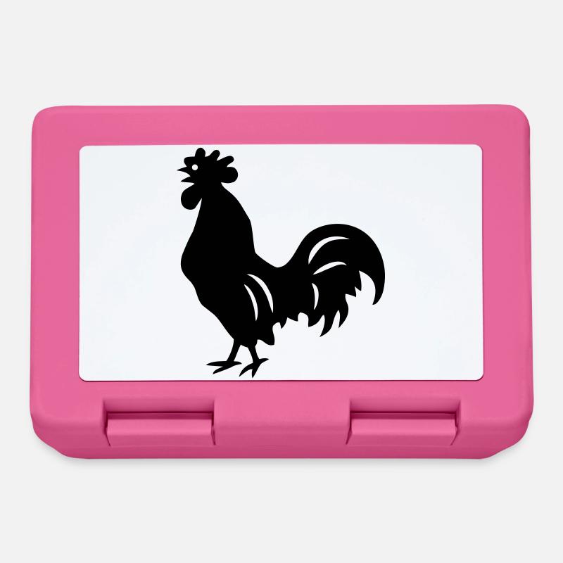 coq - Boîte à goûter - rose