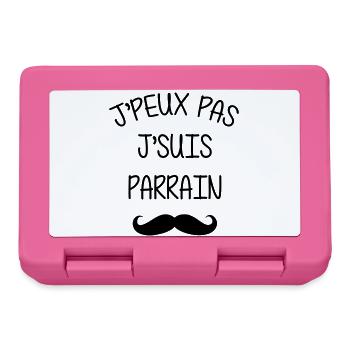 Parrain / Oncle / Tonton / Famille / Filleul - Boîte à goûter - rose - Devant