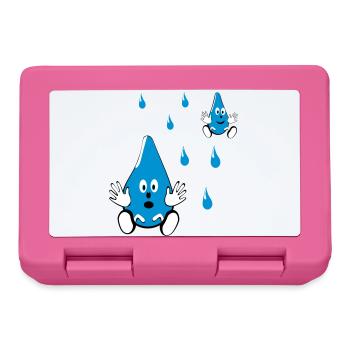 Kleine Wassertropfen Freunde - Brotdose - Pink - Vorne