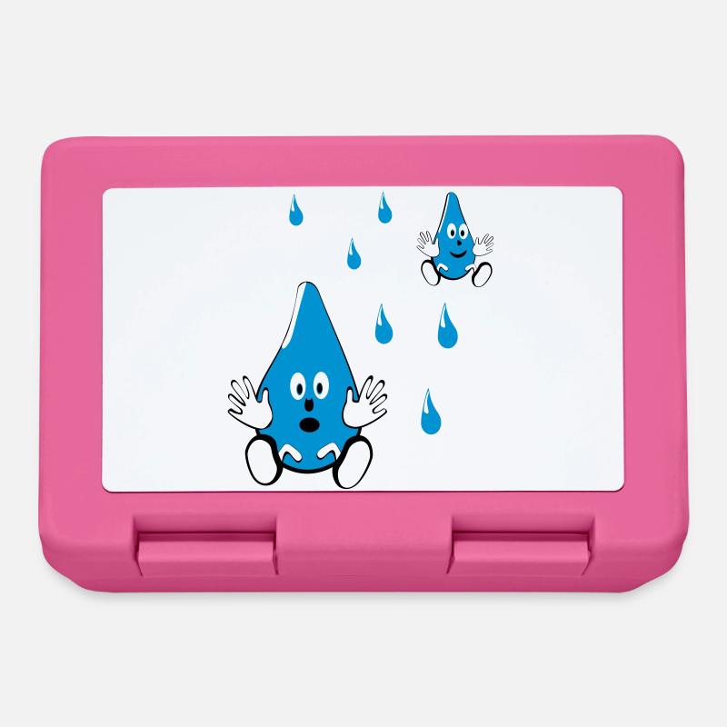 Kleine Wassertropfen Freunde - Brotdose - Pink