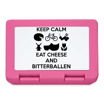 KEEP CALM Eat Cheese and Bitterballen Multi Color - Lunchbox - pink - Front