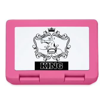 Angeln König Wels Waller Geschenk Idee - Brotdose - Pink - Vorne