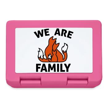 Fox Family We are family - animal family gift - Lunchbox - pink - Front