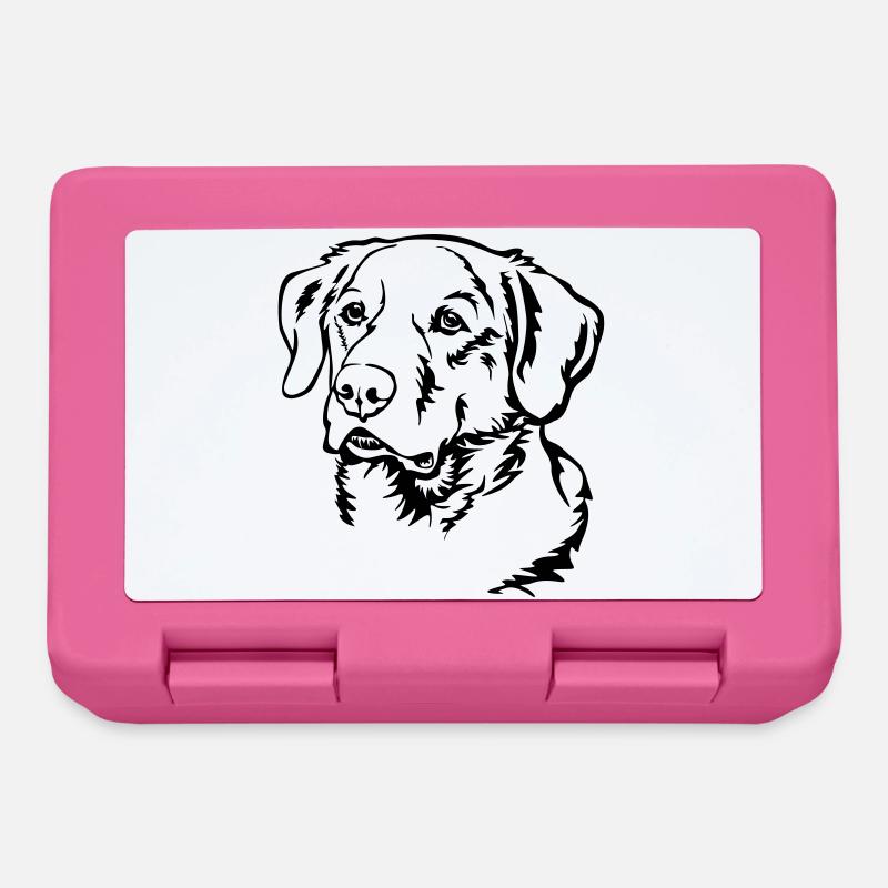 Labrador Kopf - Brotdose - Pink