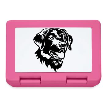 Labrador Kopf - Brotdose - Pink - Vorne