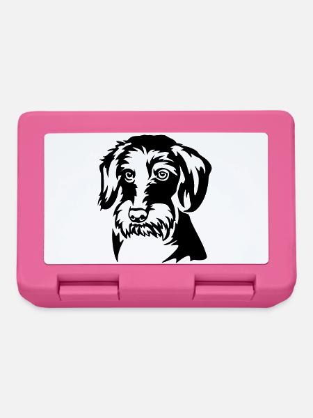 Dackel Kopf - Brotdose - Pink