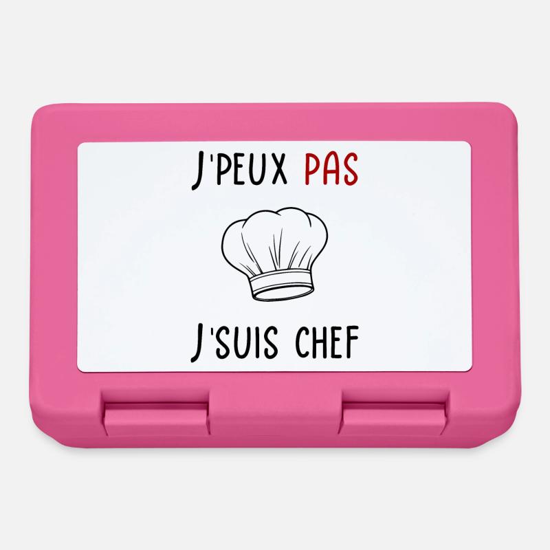 J'peux pas je suis chef (cuisinier) - Boîte à goûter - rose