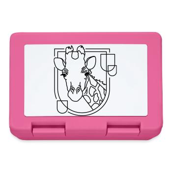 Giraffe in geometrischer Form - Line-Art-Design - Brotdose - Pink - Vorne
