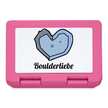 boulderliebe blau text - Brotdose - Pink - Vorne