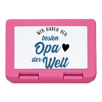 Wir haben den besten Opa der Welt - Brotdose - Pink - Vorne
