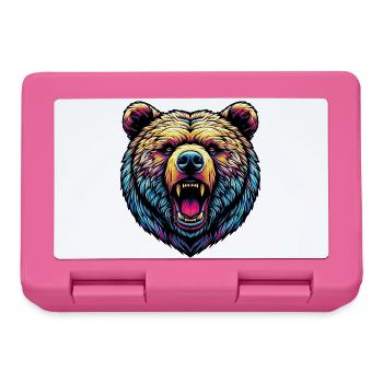 Angry Ferocious Bear - Lunchbox - pink - Front