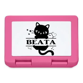 Beata T-Shirt T-Shirt Katze Geschenk T-Shirt Katze Katze - Brotdose - Pink - Vorne