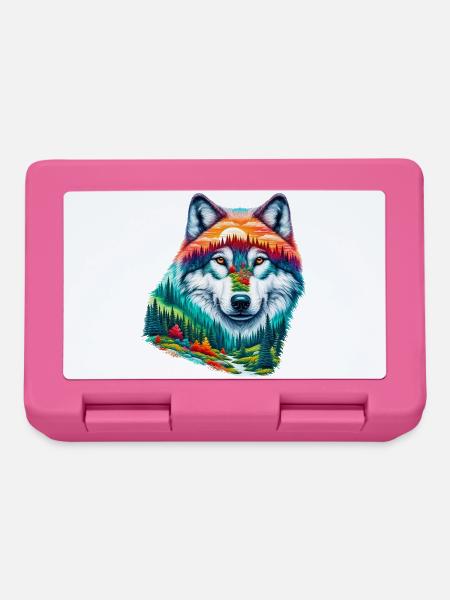 Wolf - Brotdose - Pink