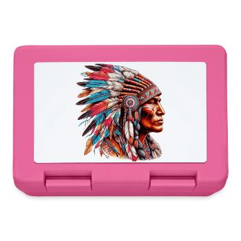 Amérindien Peau rouge d’Amérique - Boîte à goûter - rose - Devant
