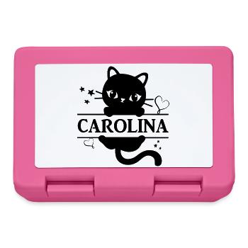t-shirt Carolina t-shirt cat Katze cat chat - Lunchbox - pink - Front