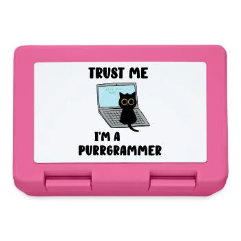 Trust me I am a purrgrammer - Brotdose - Pink - Vorne