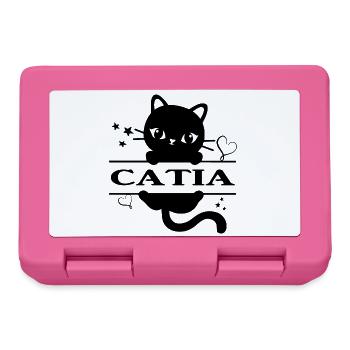 t-shirt Catia t-shirt chat Katze chat chat chat - Boîte à goûter - rose - Devant